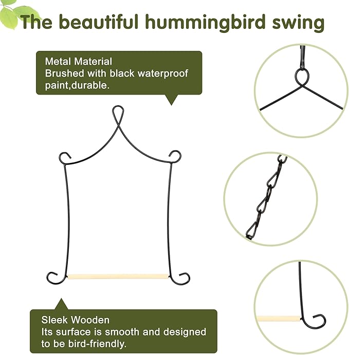 Metal Frame Hummingbird Swings and Perches - Image 7