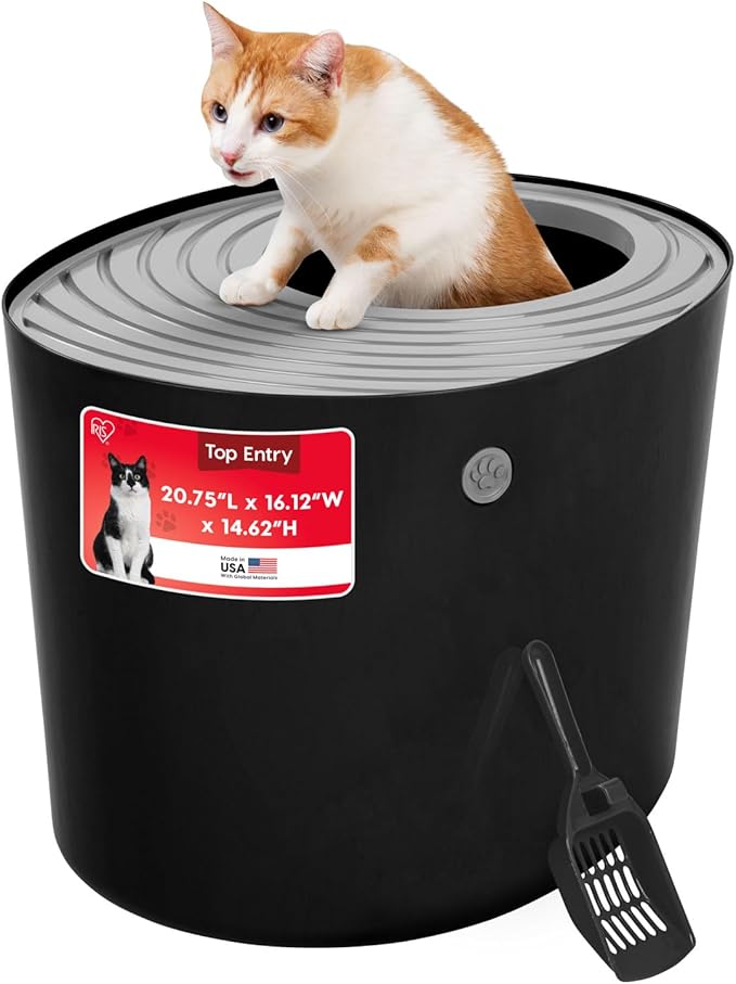 IRIS USA Cat Litter Box Large Top Entry by IRISUSA