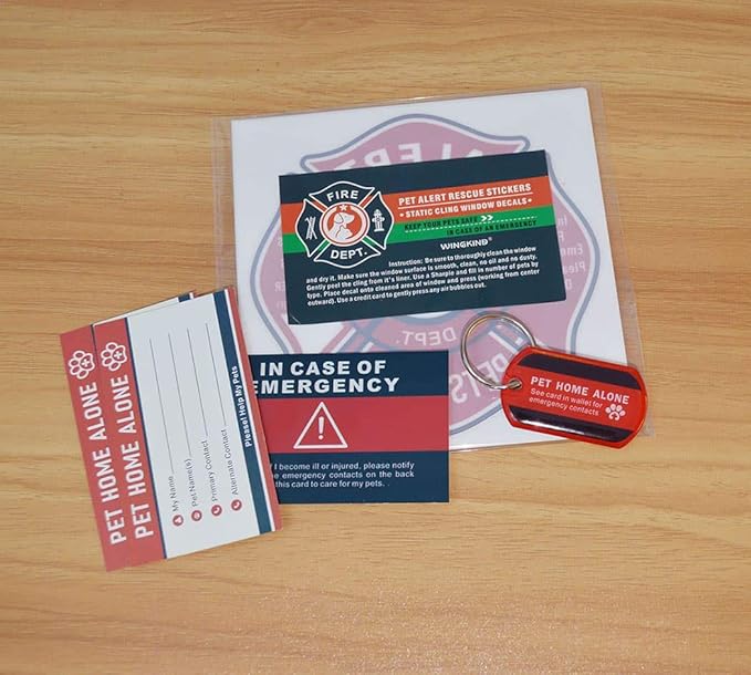 Pet Alert Stickers Static Cling Window Decals Emergency Pets Rescue Sign - Image 5