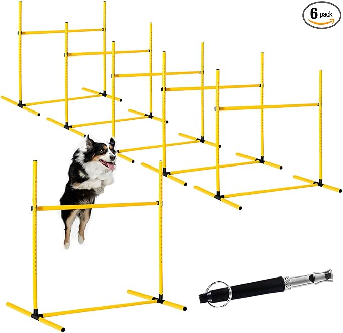 Halloscume 6 Pcs Dog Agility Training Equipments Dog Agility Jumps Hurdles by Halloscume