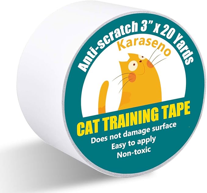 Karaseno Anti Cat Scratch Tape: 3 inches x 20 Yards Cat Training Tape, 100% by KARASENO