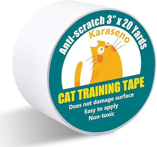 Karaseno Anti Cat Scratch Tape: 3 inches x 20 Yards Cat Training Tape, 100% by KARASENO