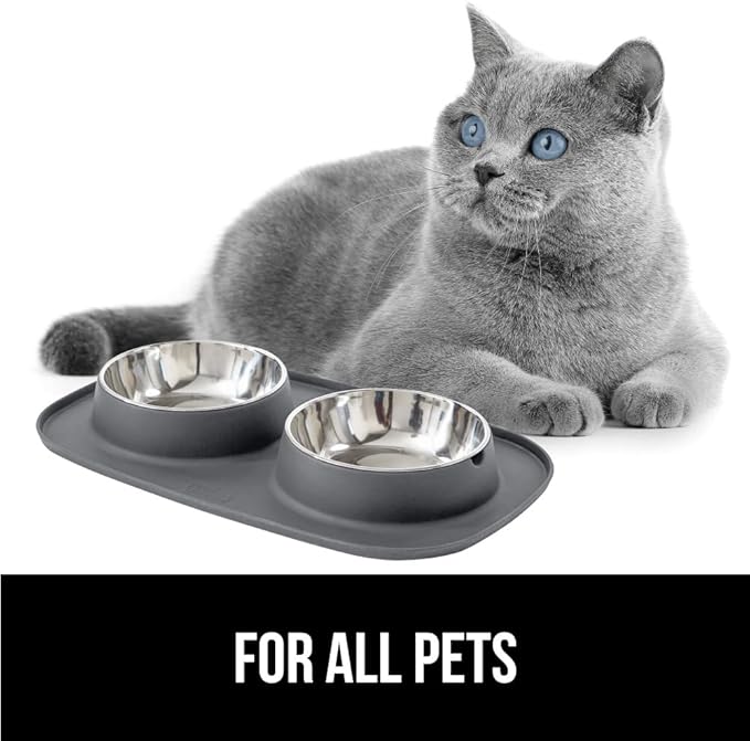 GORILLA GRIP Feeding Mat Bowl Set, 3 Cup 100% Waterproof BPA Free Silicone Base - Image 8