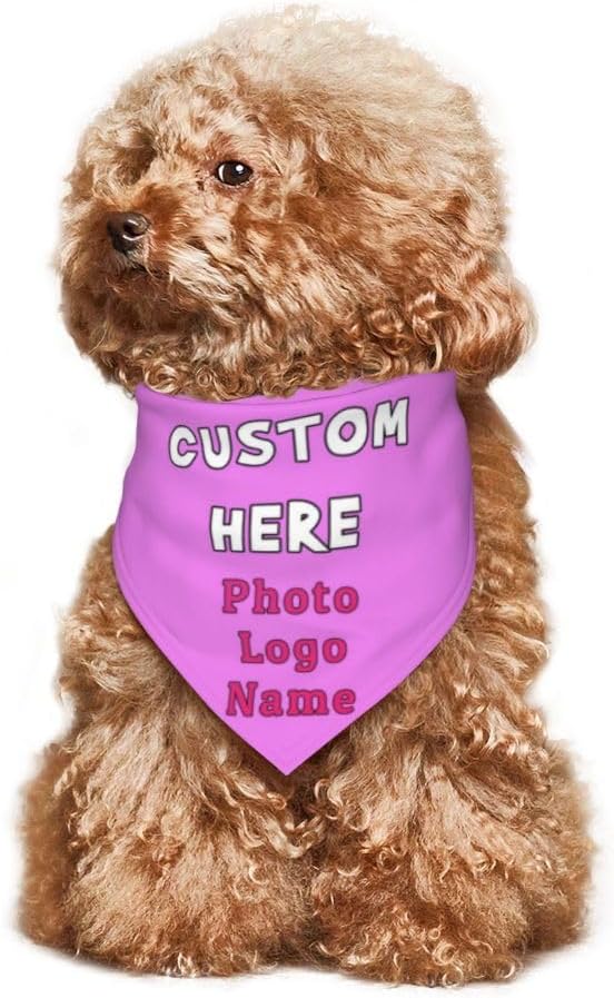 Custom Dog Bandana with Name Photo Logo Personalized Dog Scarf Suitable - Image 6