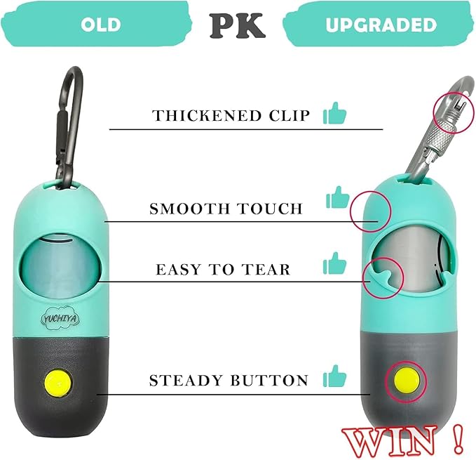 Dog Poop Bags Holder with LED Flashlight|Pet Waste Bags Dispenser - Image 2