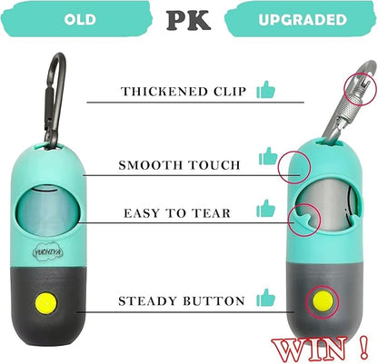 Dog Poop Bags Holder with LED Flashlight|Pet Waste Bags Dispenser - Image 2