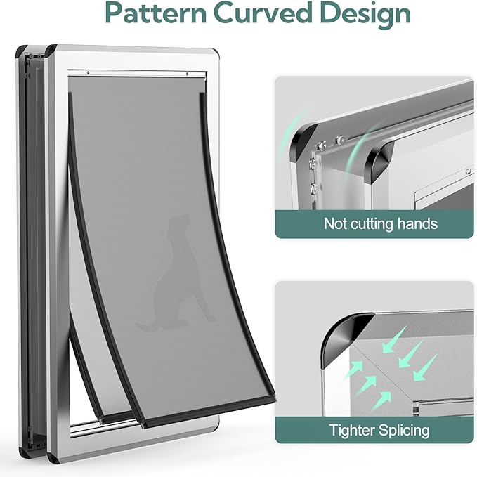 XL Full Enclosed Magnetic Flaps Dog Door, Rustproof Aluminum Alloy Frame - Image 5