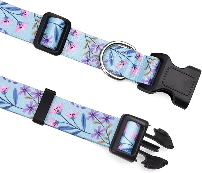 Mihqy Dog Collar with Bohemia Floral Tribal Geometric Patterns - Image 4