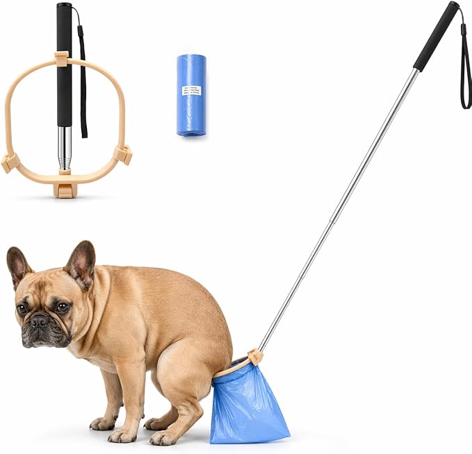 Pooper Scooper for Dogs, Hands-Free Pet Waste Pickup Tool, Foldable 8 Inch by Unknown