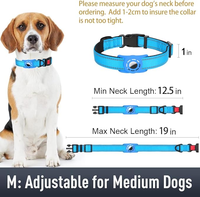 AirTag Dog Collar with AirTag Holder Compatible - Image 6