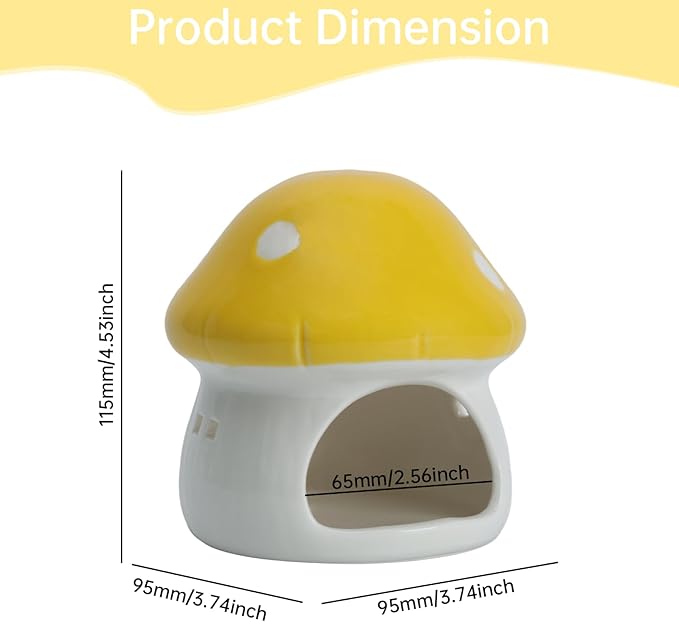 Cute Aquarium Mushroom House Betta Fish Tank Accessory Decor Mini Ceramic Fish - Image 2