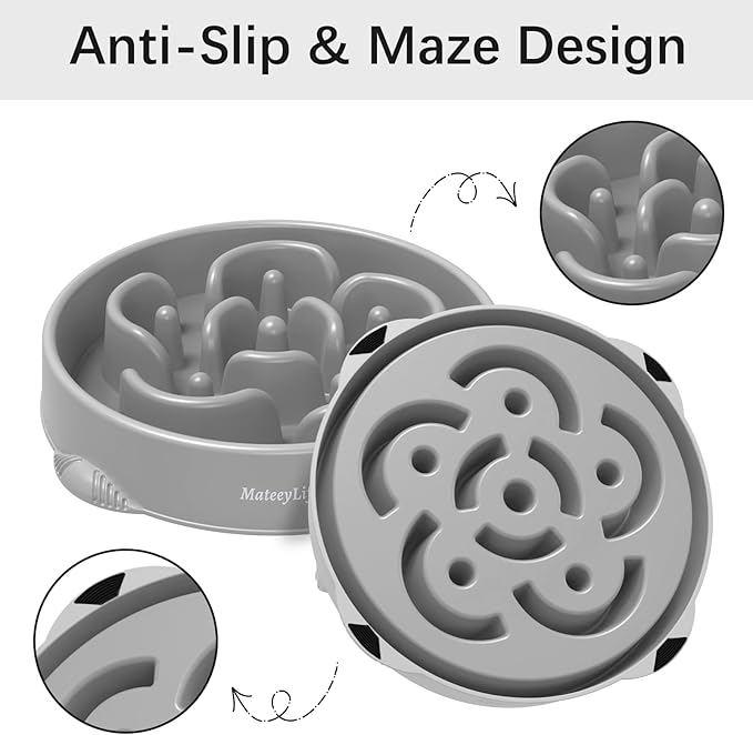 MateeyLife Large Slow Feeder Dog Bowls, Anti-Choking Puzzle Dog Food Bowls - Image 4