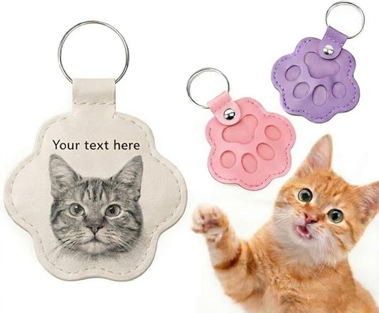 Custom Pet Photo, Paw Shape Leather by Umitive
