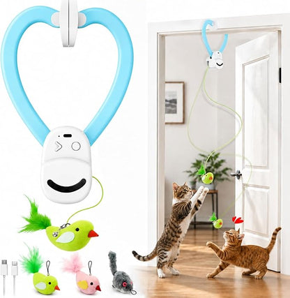 Interactive Cat Toys for Indoor Cats: Automatic Flying Bird Feather Wand Chase by Unknown