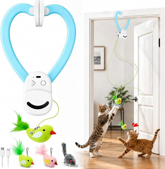 Interactive Cat Toys for Indoor Cats: Automatic Flying Bird Feather Wand Chase by Unknown