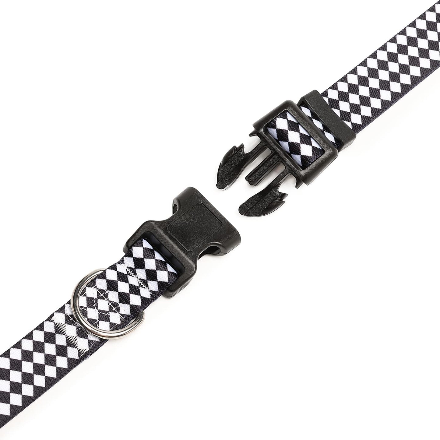 Mercano Adjustable Dog Collar - Special Design Patterns, Soft Nylon Comfortable Durable Pet Collar for Small Medium Large Dogs (XS, Rhomb)