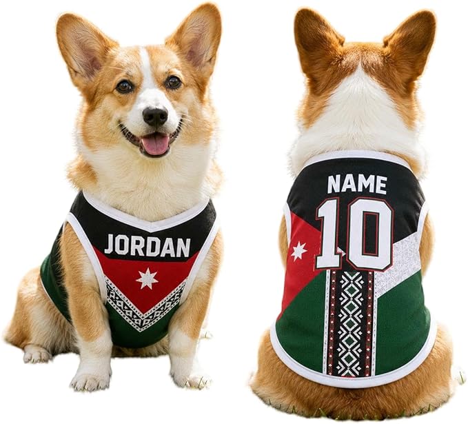 V-DECORPARKS Dog Jersey Custom Name Number, Pets Soccer Jersey by V-Decorparks