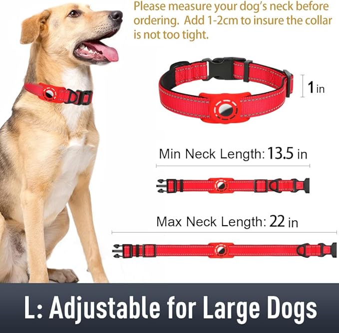 AirTag Dog Collar with AirTag Holder Compatible - Image 6