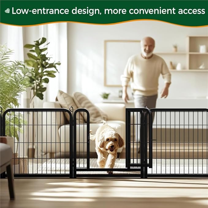 Yaheetech Dog Playpen Outdoor 24 inch 12 Panels Indoor Dog Fence Metal Dog Pen - Image 7