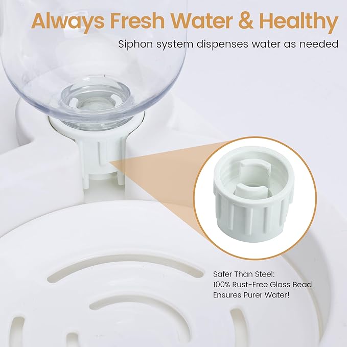2 in 1 Elevated Dog Cat Bowls, 15°Tilted Pets Water and Food Bowl Set, Pet - Image 6
