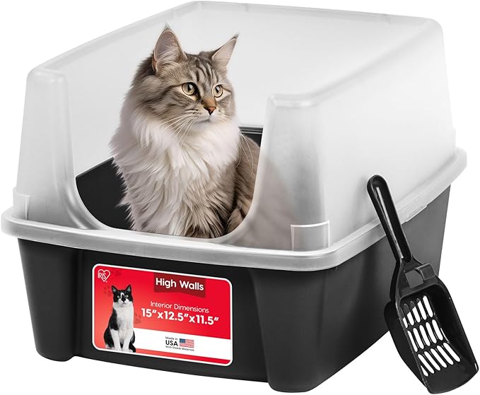 IRIS USA Cat Litter Box Large Open Top by IRISUSA