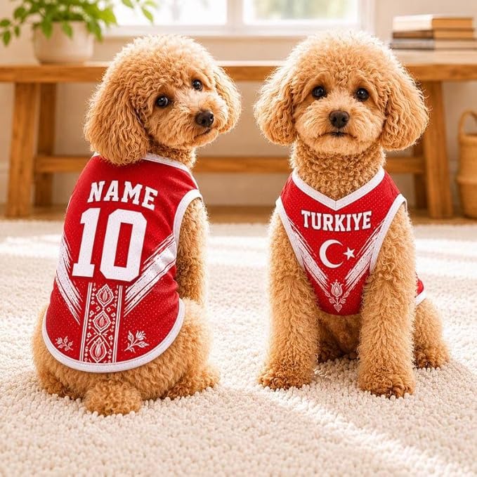 V-DECORPARKS Personalized Pet Soccer Jersey Custom Name Number Dog Cat Football - Image 6