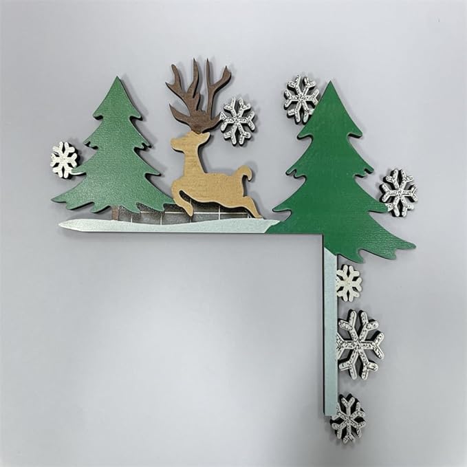 Christmas Door Topper Holiday Home Decor Funny Snowman Santa Claus Top Door - Image 4