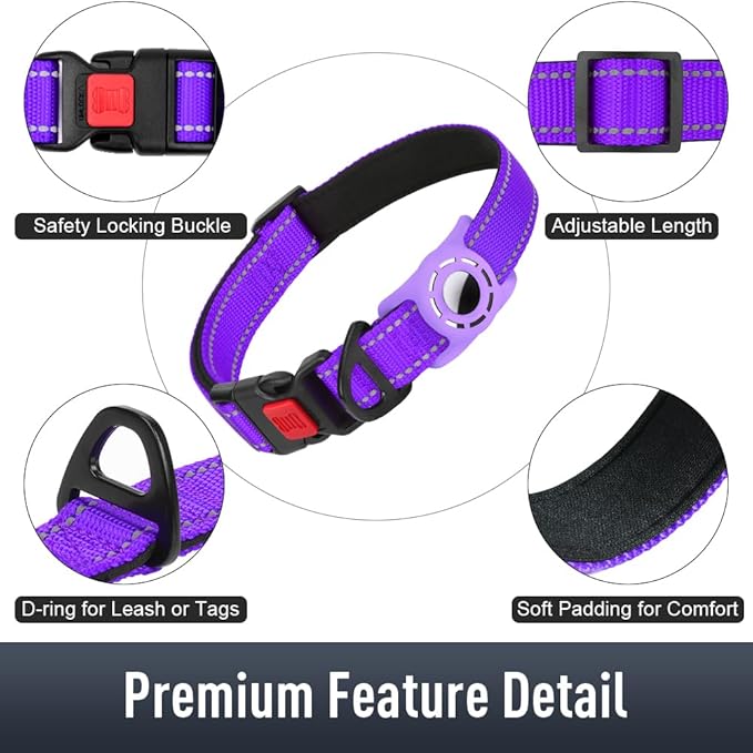 AirTag Dog Collar with AirTag Holder Compatible - Image 5