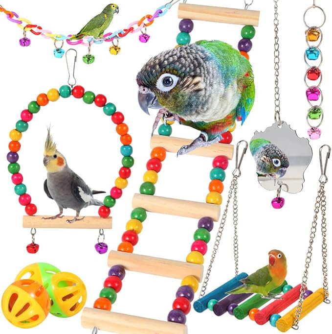 YIXUND Bird Toys for Parakeets, Cockatiels, Love Birds, Budgerigar by YIXUND
