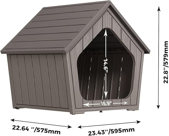 DRATO Dog House Outdoor Indoor Cozy Small Dog Houses Durable Resin Material - Image 5