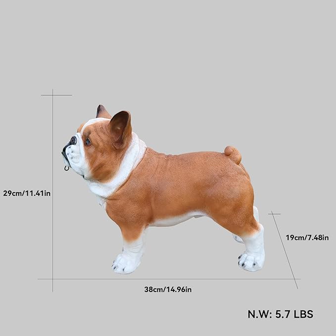 English Bulldog Dog Garden Statue - Image 5