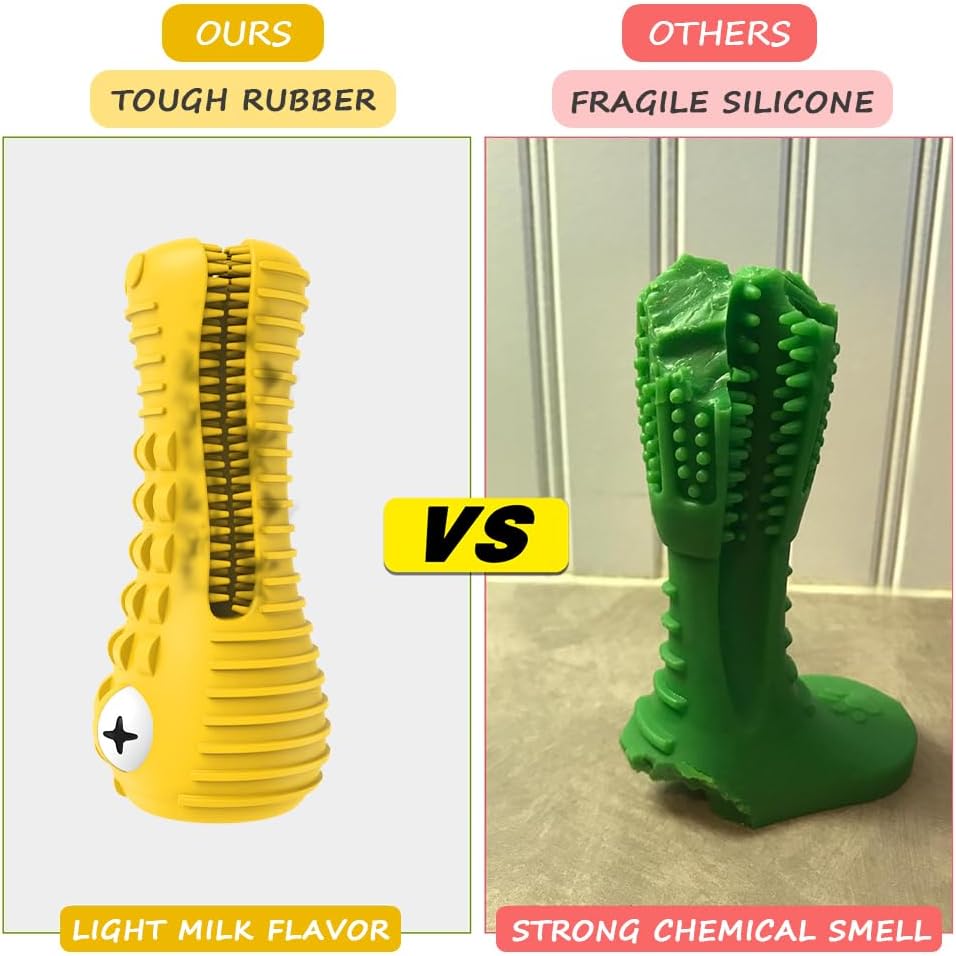 Dog Toys for Aggressive Chewers Large Medium Breed, Indestructible Dog Toothbrush Chew Toys, Squeaky Interactive Tough Extremely Durable, Dogs Toys to Keep Them Busy