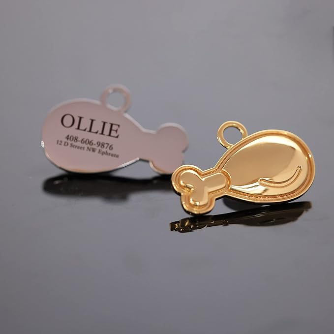 Dogs ID Tags Personalized Double Sided Deep Engraved Cat & Dog Collar Charm - Image 7