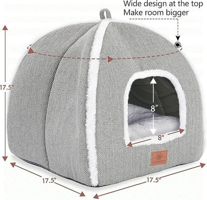 Cat Beds for Indoor -Cat Cave House Tent for Kittens and Laege Pets - Image 2