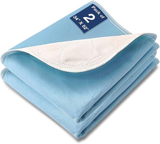 Bed Pads Washable Waterproof, Waterproof Mattress Protector & Washable Pee Pads by SOLOSHINE