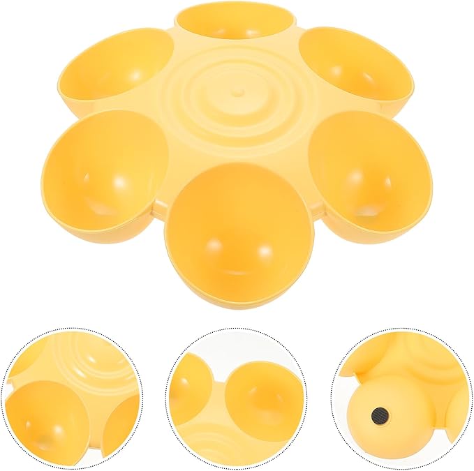 HEALLILY Flower-Shaped Plastic Pet Bowl Multi-Puppy Feeder Dog Treats Dispenser - Image 7