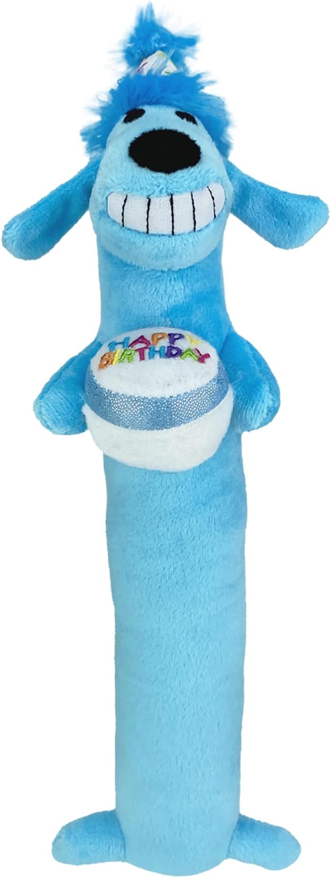 Multipet Loofa Dog Plush Toy w/ Birthday Hat by Multipet