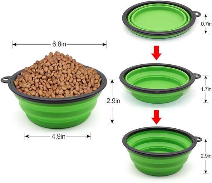 Dog Bowl Pet Collapsible Bowls, 2 Pack Collapsible Dog Water Bowls - Image 3