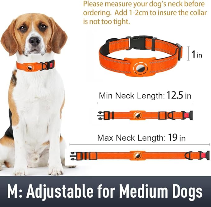 AirTag Dog Collar with AirTag Holder Compatible - Image 6
