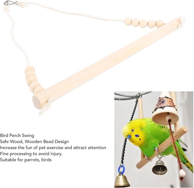 2PCS Triangle Bird Swing Toys Hummingbird Swings and perches Easy to Install - Image 3