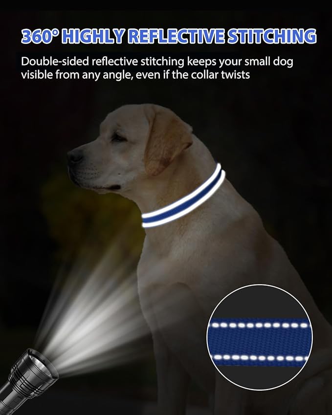 Joytale Extra Large Dog Collar, Wide Double-Sided Reflective Nylon Collar - Image 5