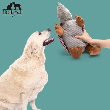 Hollypet Plush Dog Squeaky Toy Stuffed Armadillo Animal Pet Puppy Chew Toys - Image 5