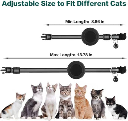 AirTag Cat Collar with AirTag Holder, Breakaway Reflective Cat Tracker Collar - Image 2