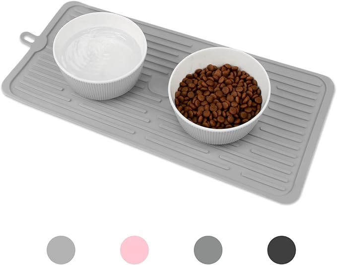 Pet Placemat for Dog and Cat, Mat for Prevent Food and Water Overflow, Portable by Dahaiwua-Petsupplies