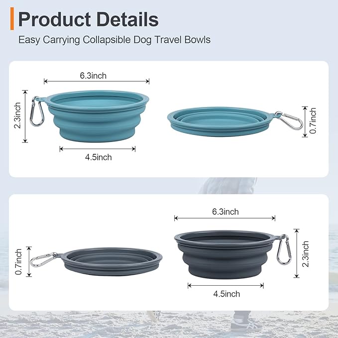 Kytely Collapsible Dog Bowls Medium, Portable Pet Water Food Bowl - Image 3