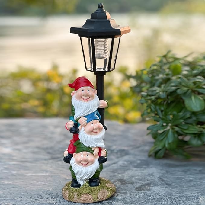Solar Garden Gnomes Statue, Solar Gnomes Figurine Light - Image 5