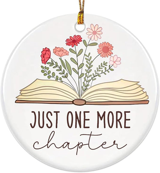 Book Lover Ornament, Books Ornaments by JUNQIUUS