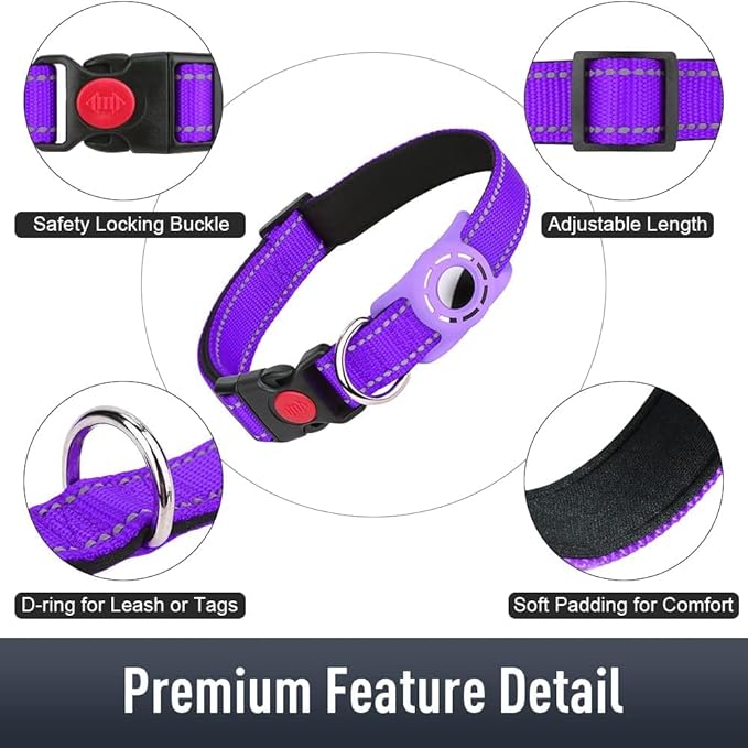 AirTag Dog Collar with AirTag Holder Compatible - Image 5