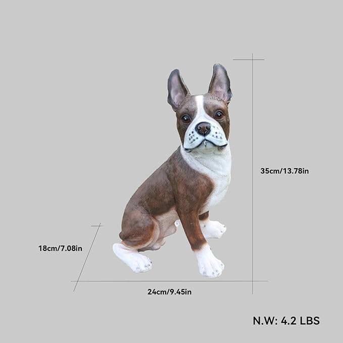 French Bulldog Dog Garden Statue - Image 4