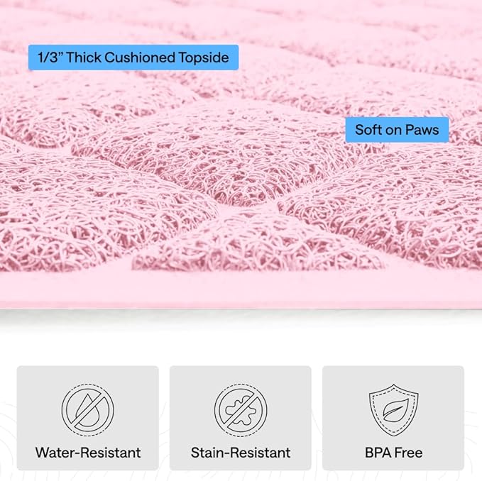 GORILLA GRIP Cat Litter Box Mat, Cushioned Coil Mesh Litter Trapping Mats - Image 5